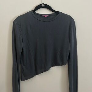 Asymmetrical long sleeve top